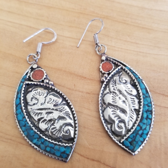 Tibetan Earrings - Picture 2 of 2